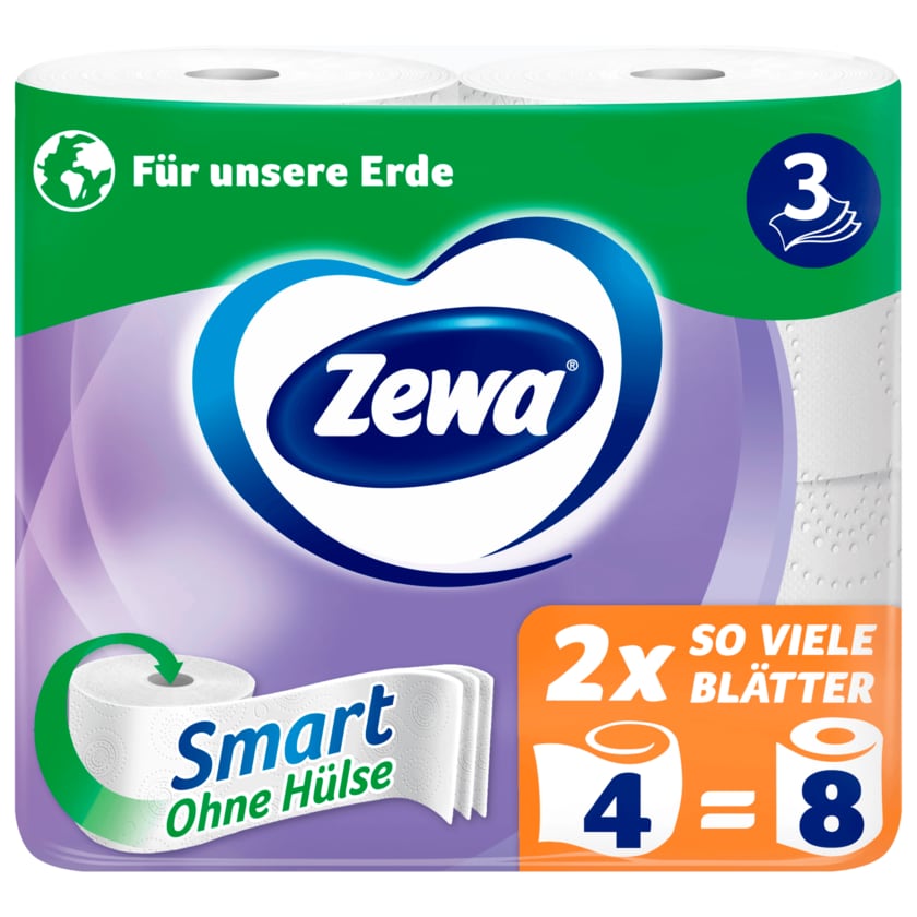 Zewa Smart Toilettenpapier ohne Hülse 4x300 Blatt